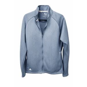 Adidas Women’s Textured Full Zip Jacket lite Thumbholes Mock Neck athleisure lg